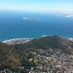 view from table mountain on signal hill and cape town