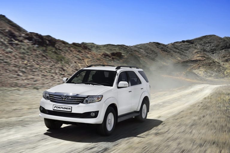 Toyota-Fortuner-SUV on gravel road