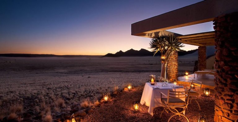 Sossusvlei Desert Lodge dinner table